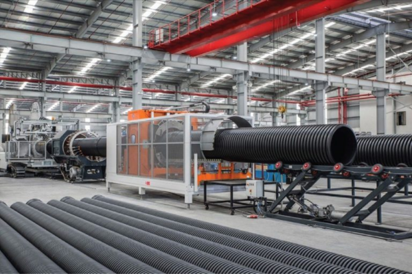 Ống HDPE gân sóng Tiền Phong trong sản xuất