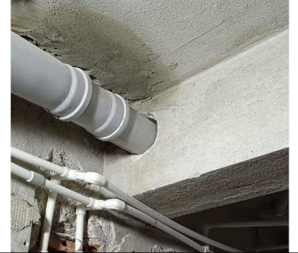 Đi ống thoát nước qua dầm bê tông