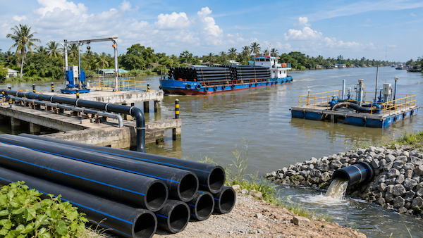ống HDPE trong giao thông đường thủy