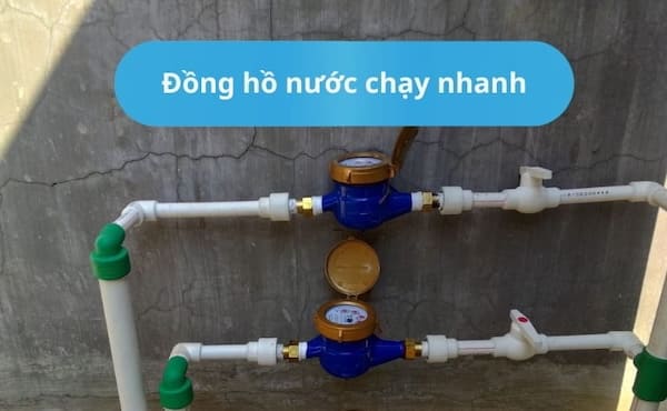 Đồng hồ nước chạy nhanh bất thường