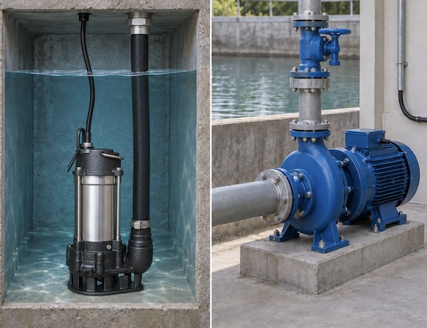 So sánh máy bơm chìm và máy bơm trục ngang